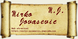 Mirko Jovašević vizit kartica